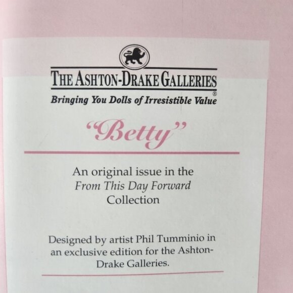 Ashton Drake Galleries | Bettys 1930s Wedding Dress Porcelain Doll w COA - Picture 9 of 9